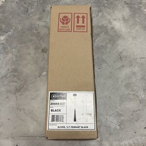 Eurofase Minimalist Standard Tube Pendant 1-Light Dimmable Hardwired Metal Black